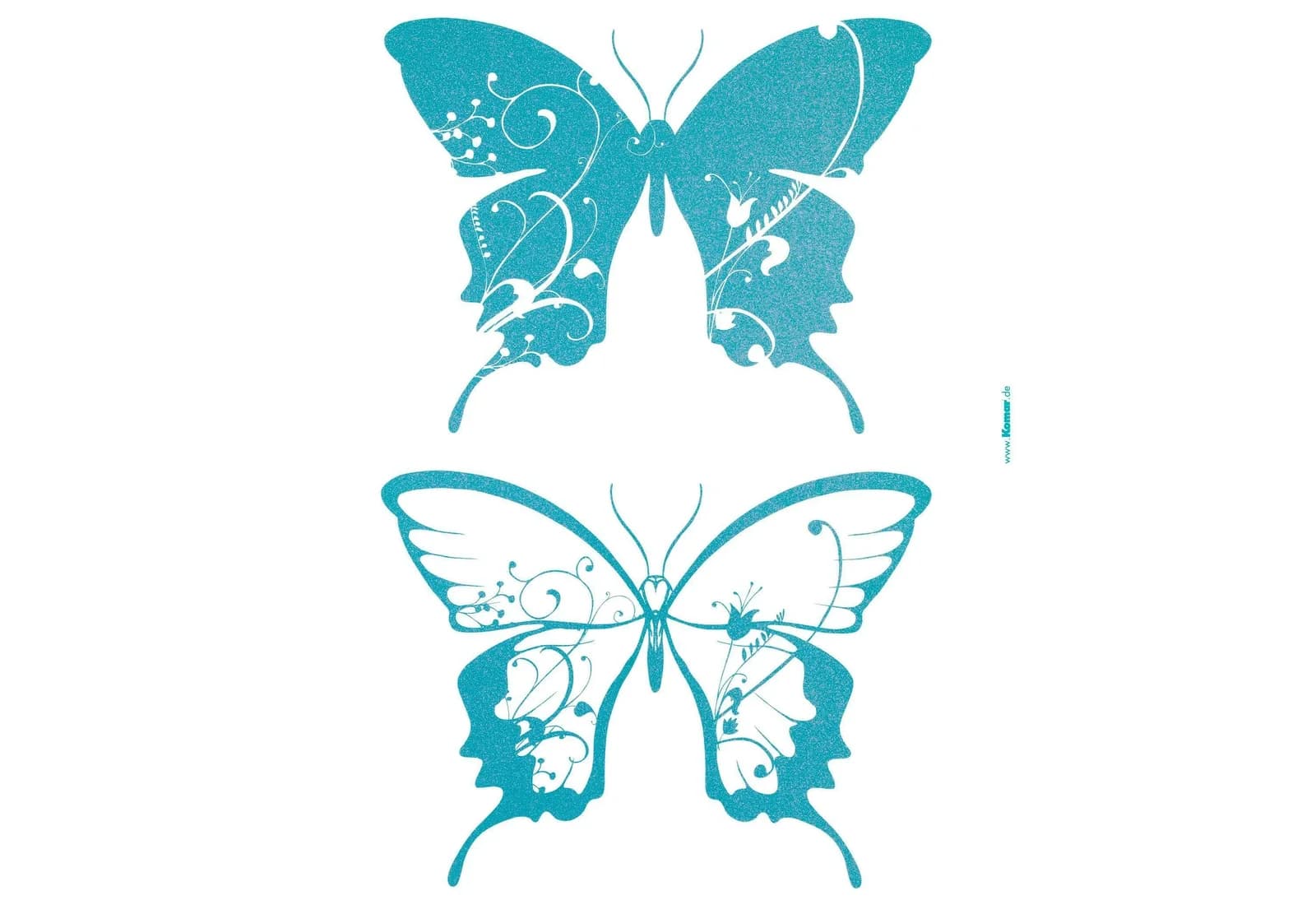 Wandtattoo Komar Farfalle Schmetterlinge Blau Selbstklebend