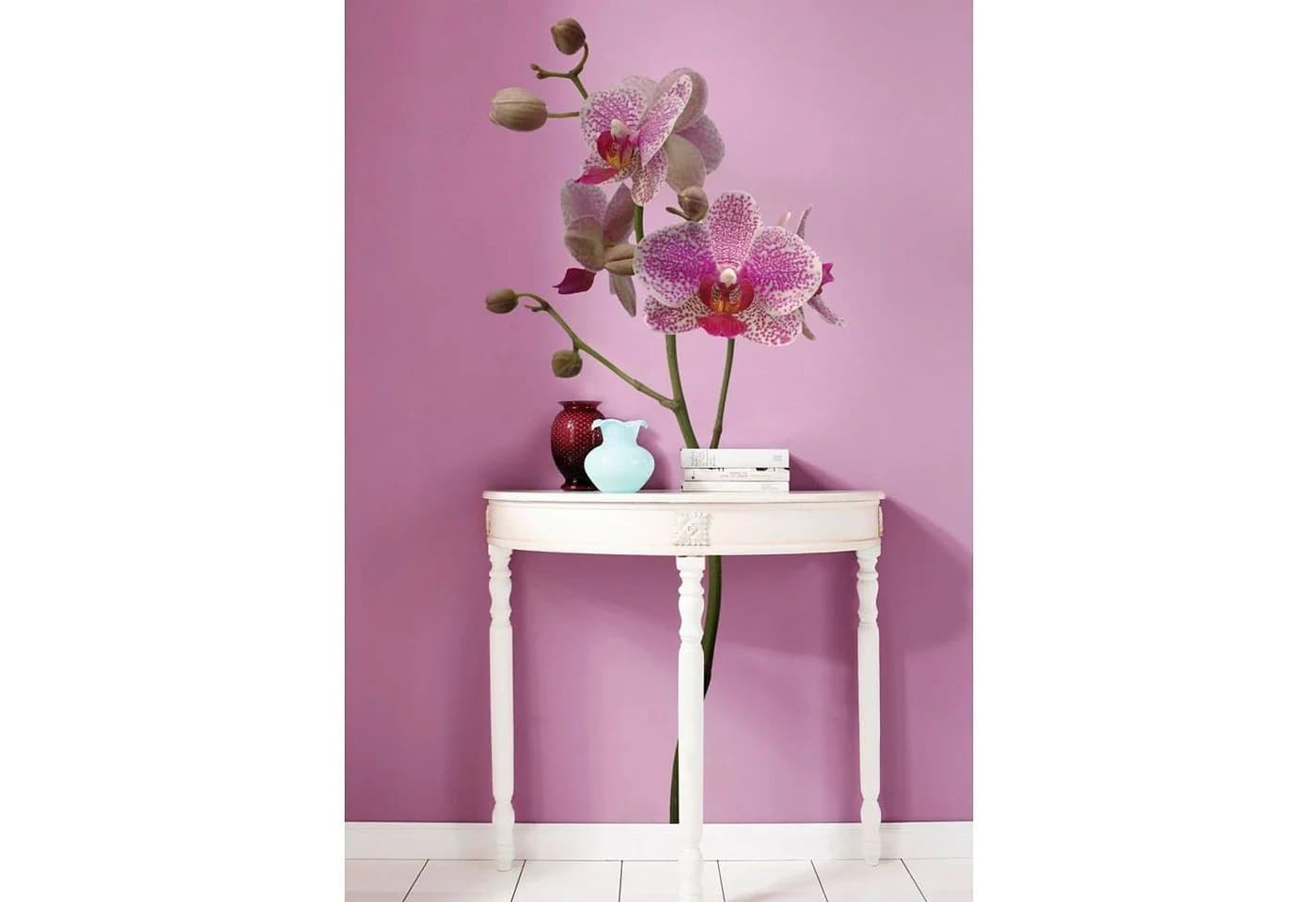 KOMAR Wandtattoo Orchidee Lila Selbstklebend Folie