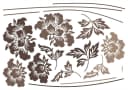 Komar Wandtattoo Grace Grau Blumen Motiv Selbstklebend Bild 2