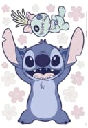 KOMAR Wandtattoo Disney Lilo & Stitch Blau Grün Rosa Bild 1