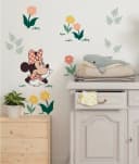 KOMAR Wandtattoo Disney Minnie Mouse Beauty in Bloom gelb grün rosa Bild 2