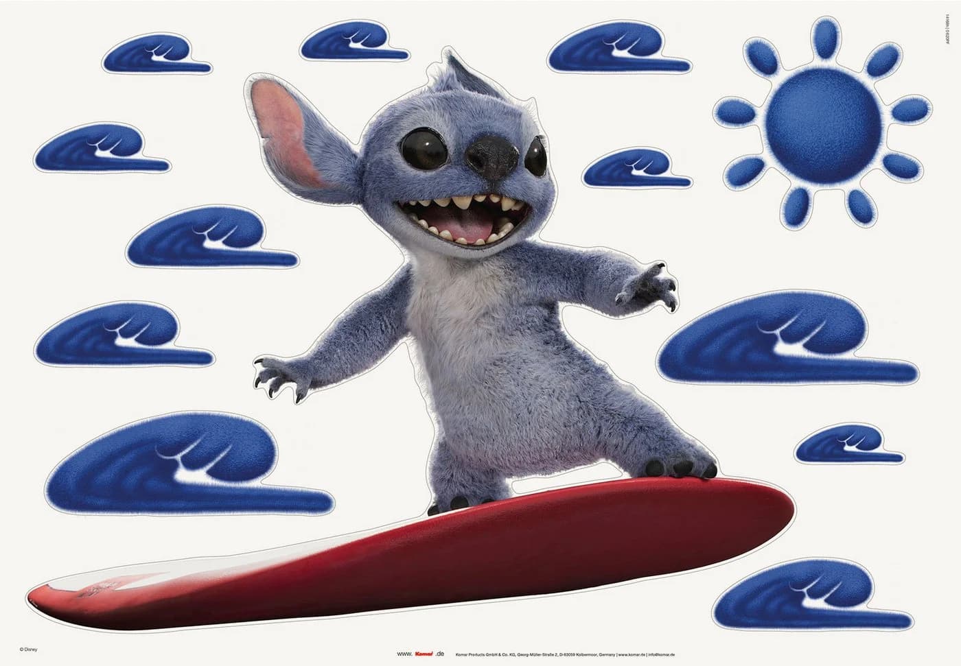 Komar Wandtattoo Disney Stitch Blau