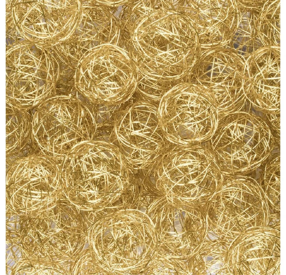 Eurosand Dekokugel DRAHT-BÄLLE 30mm, 3cm/10 Stück Weißgold - Bild 2