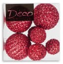 Eurosand Dekokugel DIAMANT-BÄLLE Set 8-tlg. 5x30mm, 3x50mm Diamant-Effekt Rot Bild 2