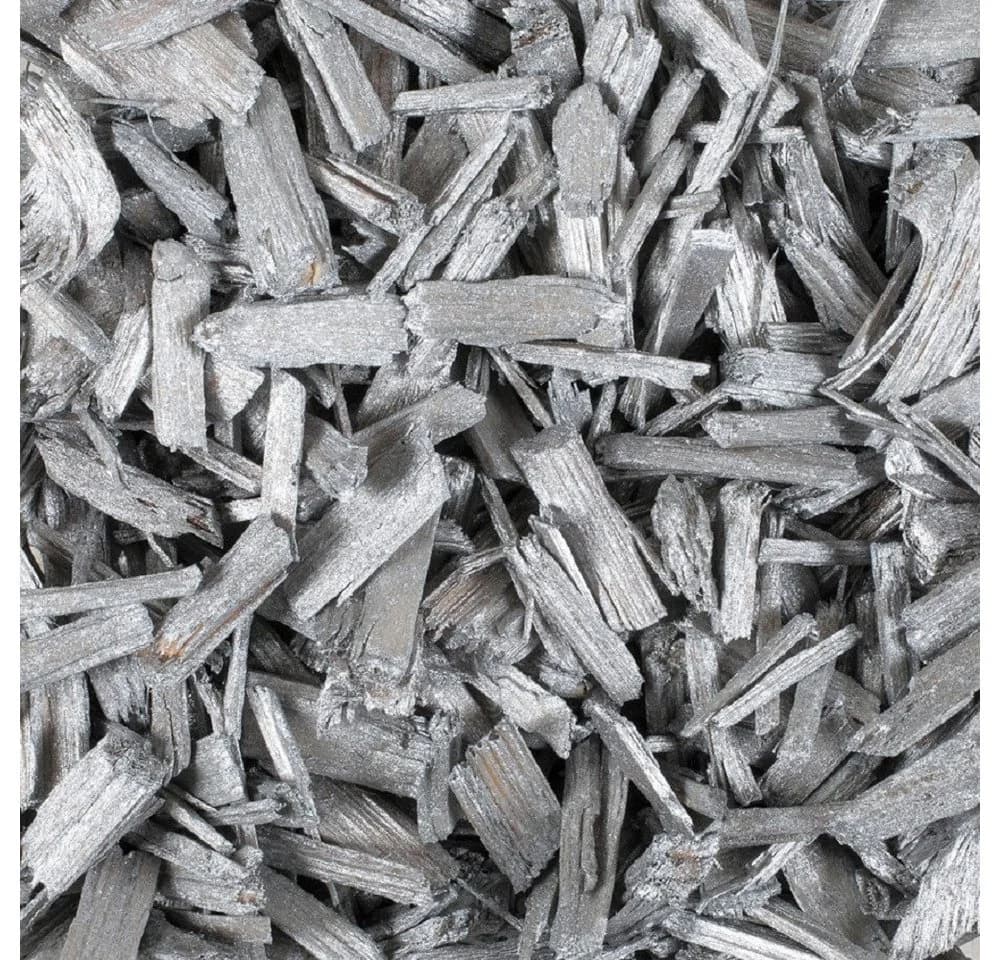 Eurosand Streudeko HOLZFLAKES 10-50mm Holzgranulat 1 Liter Metallic Silber - Bild 2