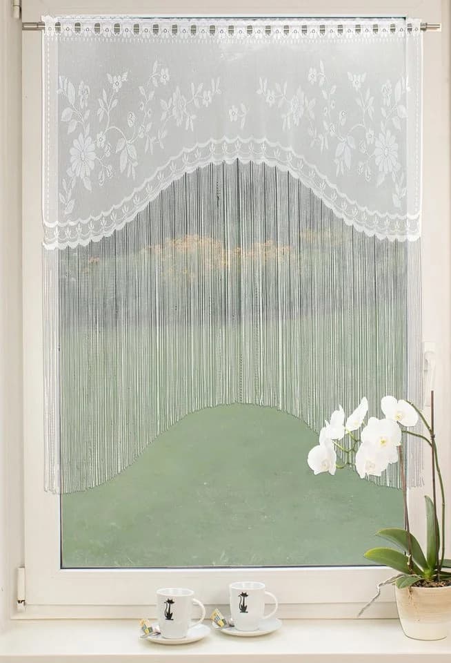 EXPERIENCE Scheibengardine Kuvertstore Küchengardine Bistrogardine Wirkware Jacquard 100x150 cm - Bild 2