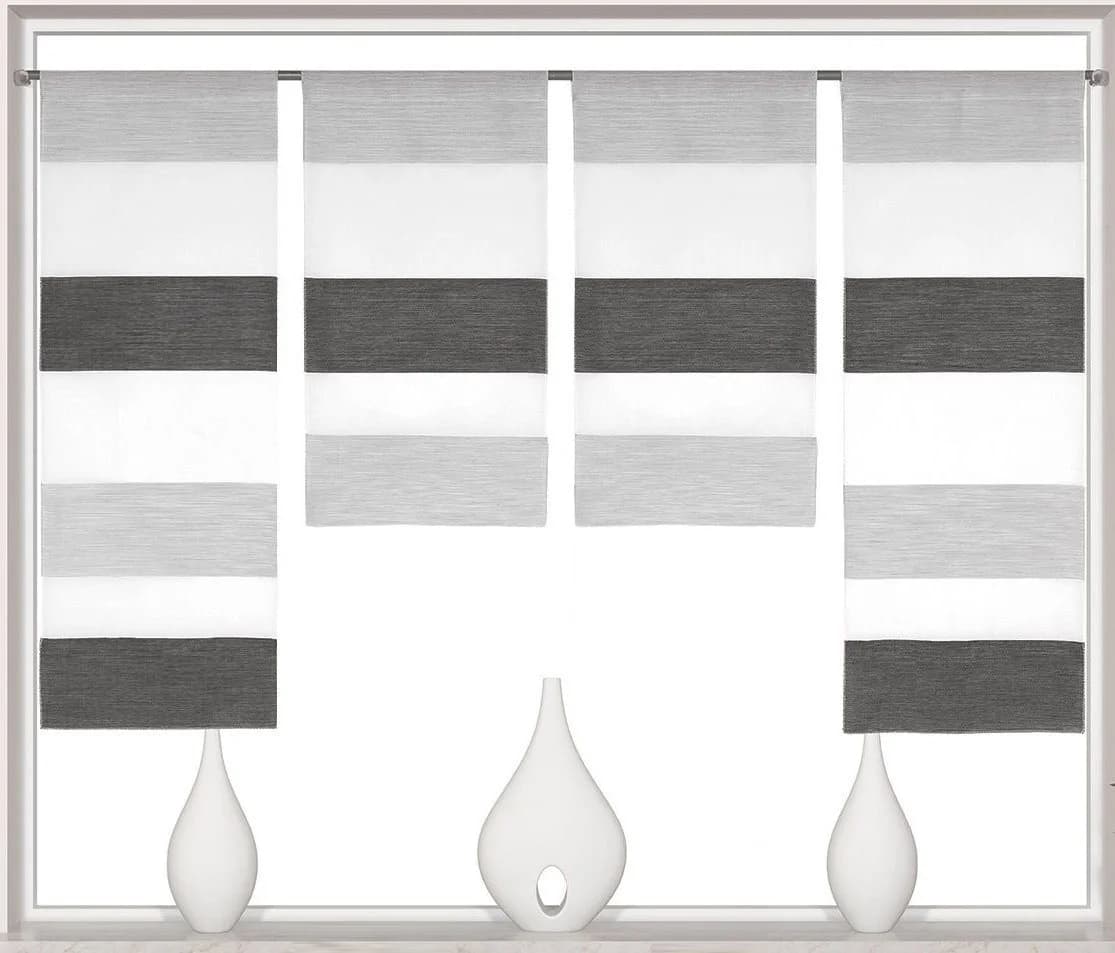 Clever-Kauf-24 Scheibengardine 4er Set Mini Flächen Vorhang Polyester Modern