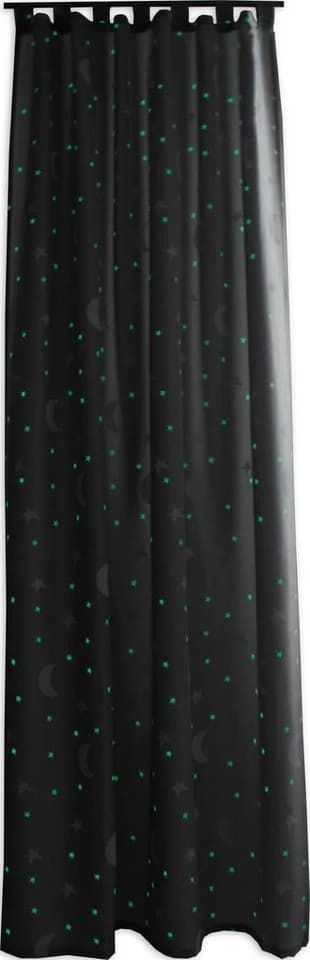 EXPERIENCE Vorhang Schlaufenschal Grau mit Mond-Sternen Design - Bild 3