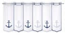 Clever-Kauf-24 Scheibengardine Anker blau/weiß transparent Bild 2