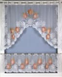 EXPERIENCE Scheibengardine Bistro Blumen Halbtransparent mit Stangendurchzug Bild 4
