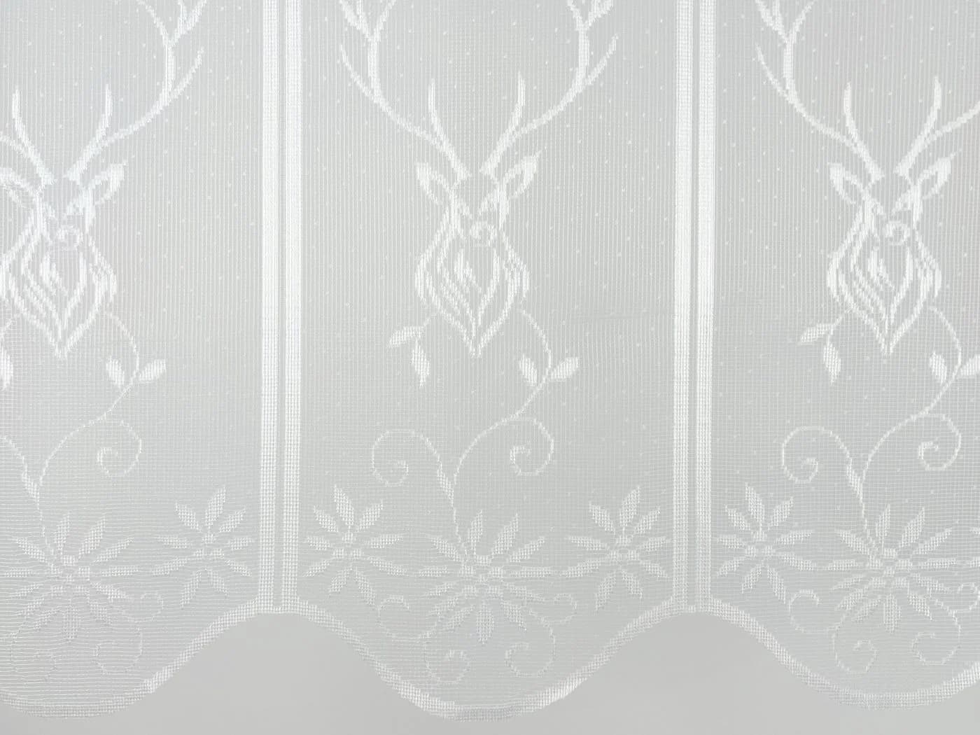 Clever-Kauf-24 Scheibengardine Hirsch Weiß Jacquard Stangendurchzug - Bild 3