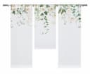 Clever-Kauf-24 Scheibengardine 3-teilig Grün/Weiß Transparent Blätterranken Bild 2