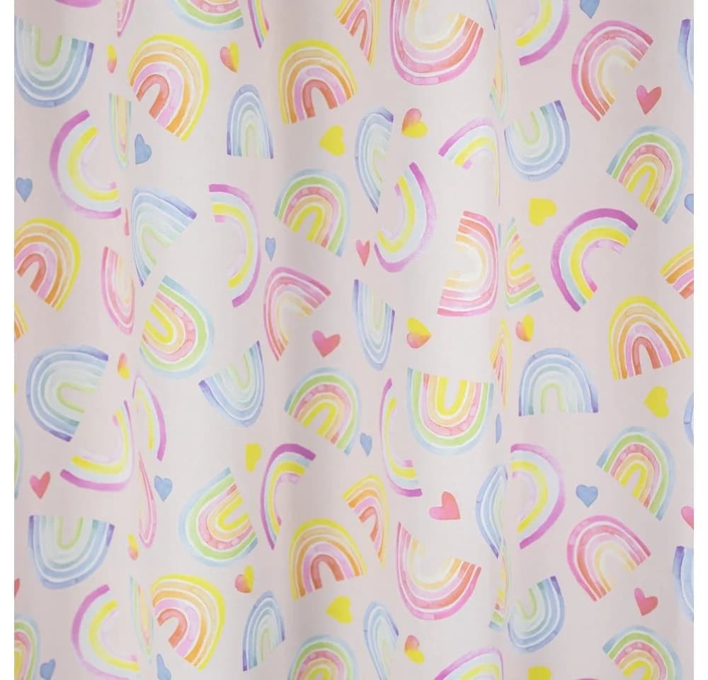EXPERIENCE Verdunkelungsvorhang Rosa Weiß Regenbogen Motiv - Bild 5