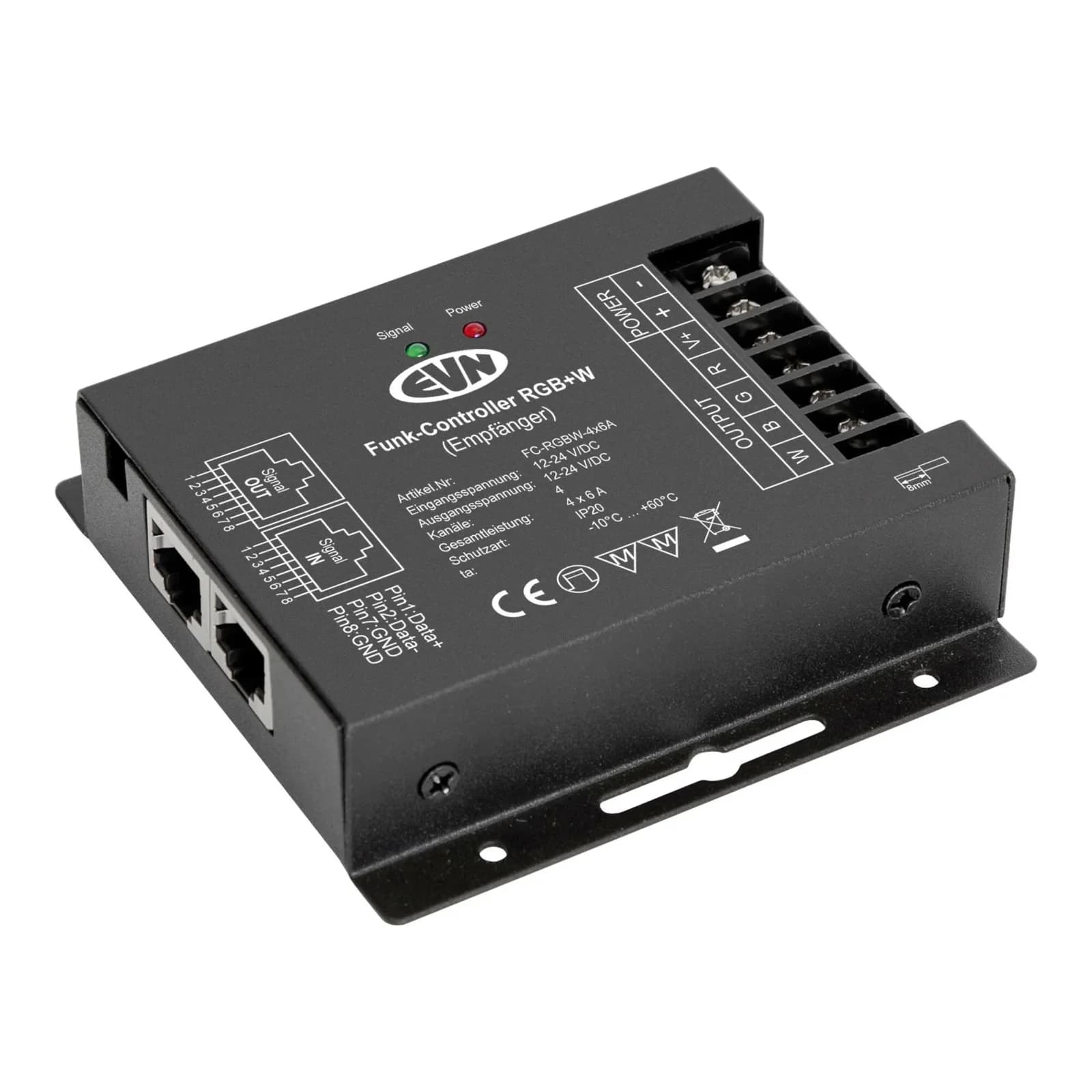 EVN Lichttechnik Funk-Empfänger-Controller 12-24V/DC RGBW IP20