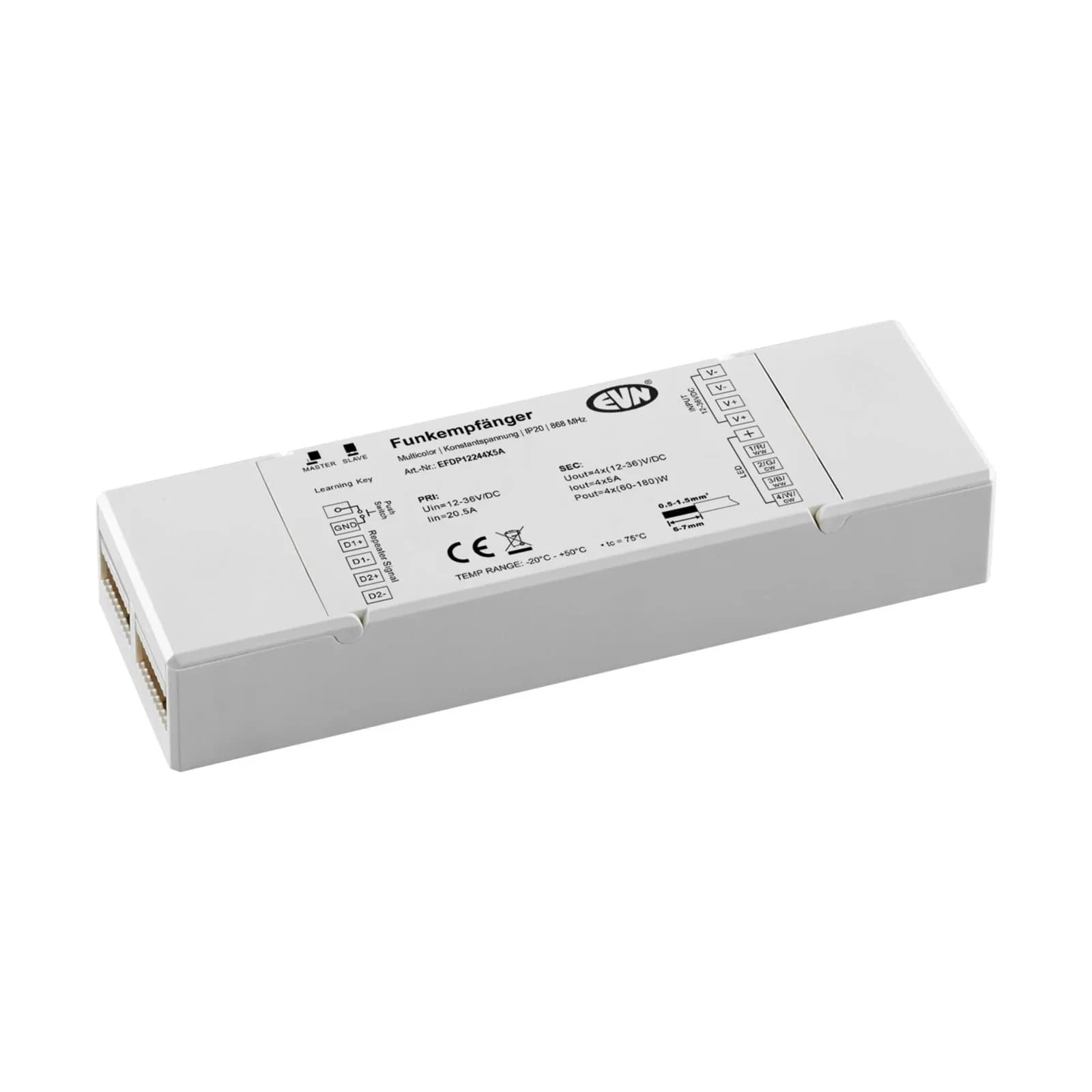 EVN Lichttechnik Funk Multicolor-Empfänger EFDP12244X5A
