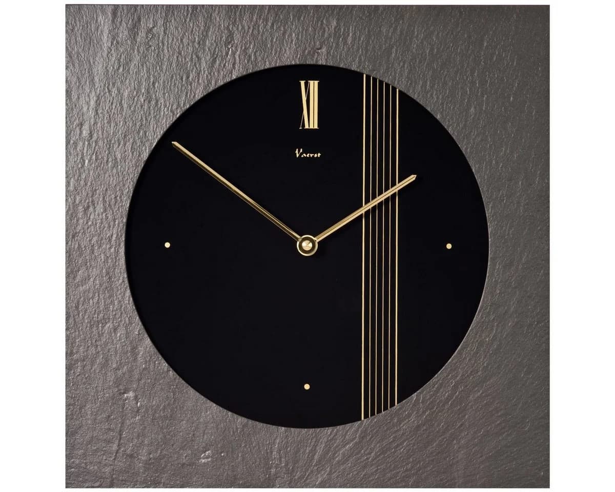 AMS Pendelwanduhr H303 Mechanische Uhr Metallgehäuse Esszimmer Wohnzimmer Gold