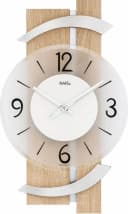 AMS Wanduhr W9546 Braun Sonoma Quarzuhr Holz Glas Bild 1
