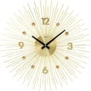 AMS Wanduhr W9611 Gold Metall Quarzuhr Ø 50cm Bild 2