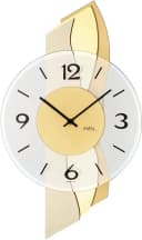 AMS Wanduhr W9669 Grau Messingfarben Quarz Made in Germany Bild 1
