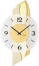 AMS Wanduhr W9669 Grau Messingfarben Quarz Made in Germany Bild 2