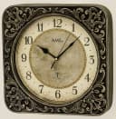 AMS Funkwanduhr F5968 Braun Quarzuhr Resin Bild 1