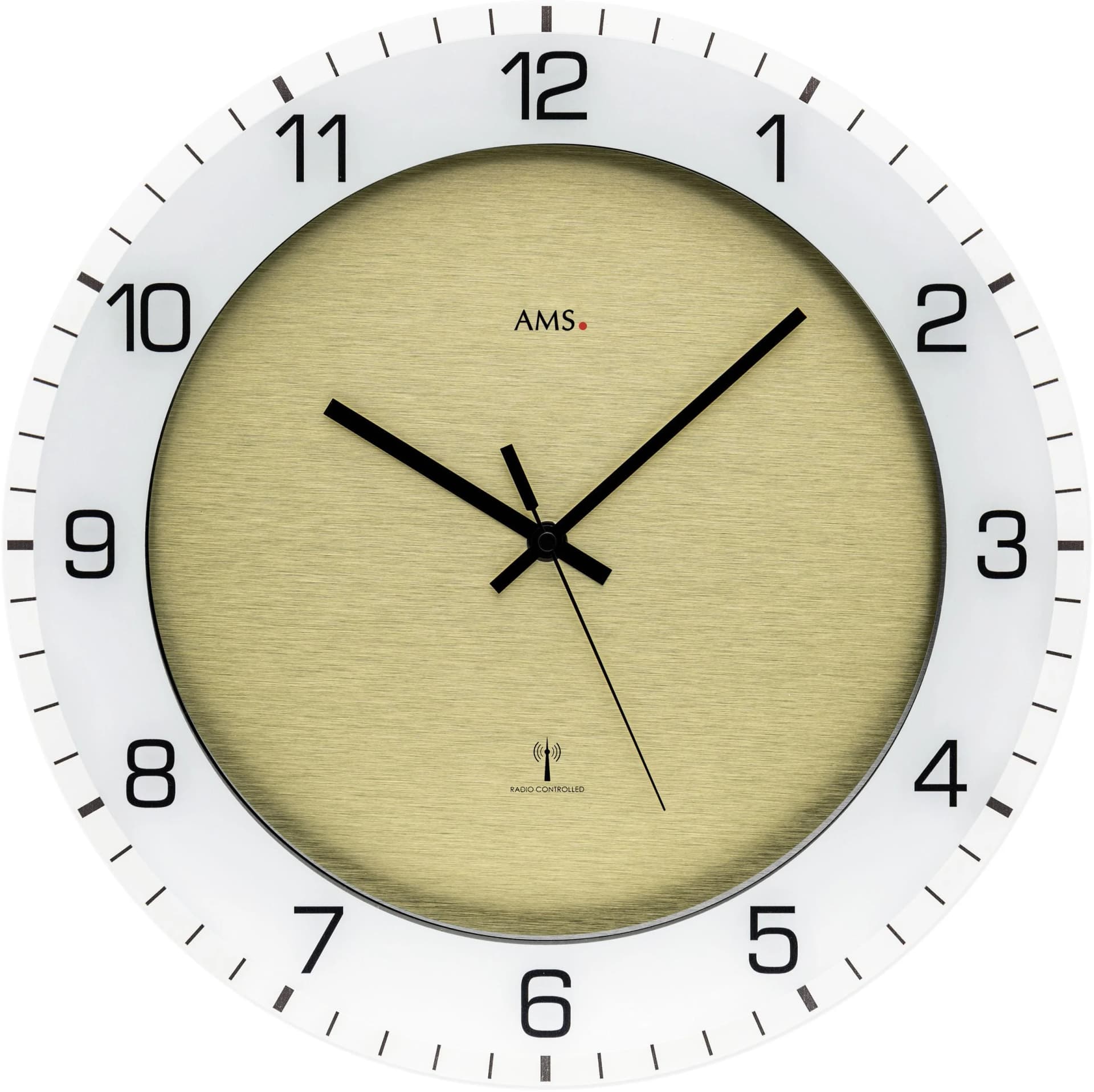 AMS Funkwanduhr Bunt Quarzuhr Wanduhr Made in Germany