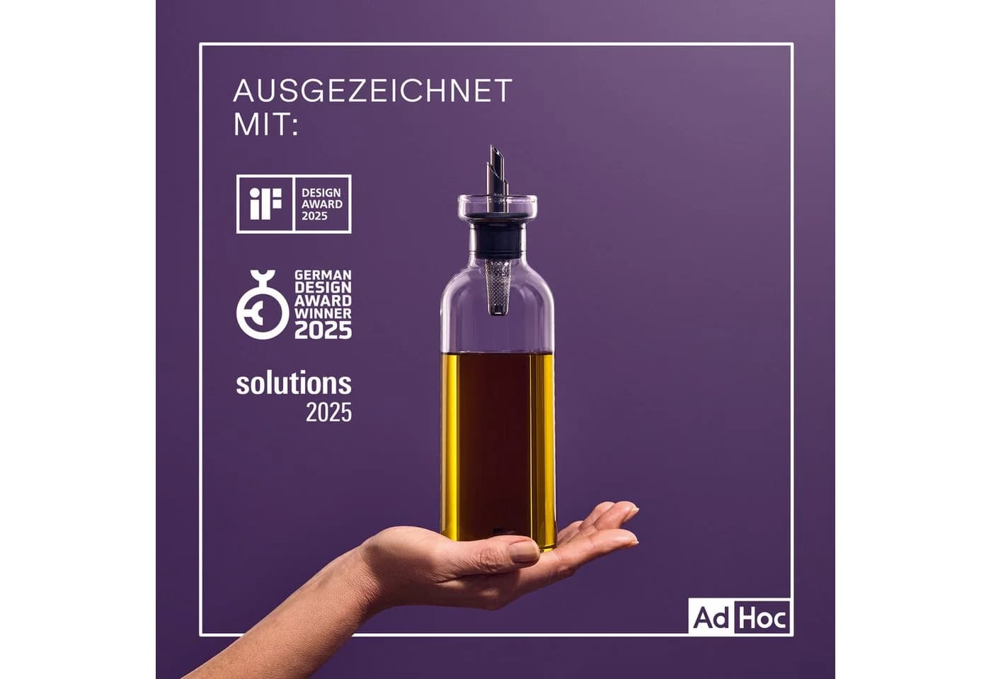 AdHoc Ölspender AromaPour 120ml Glas Silikon Edelstahl - Bild 3