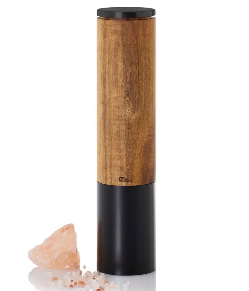 AdHoc eMill.5 Elektrische Salz-/Pfeffermühle Schwarz Holz & Edelstahl - Bild 2