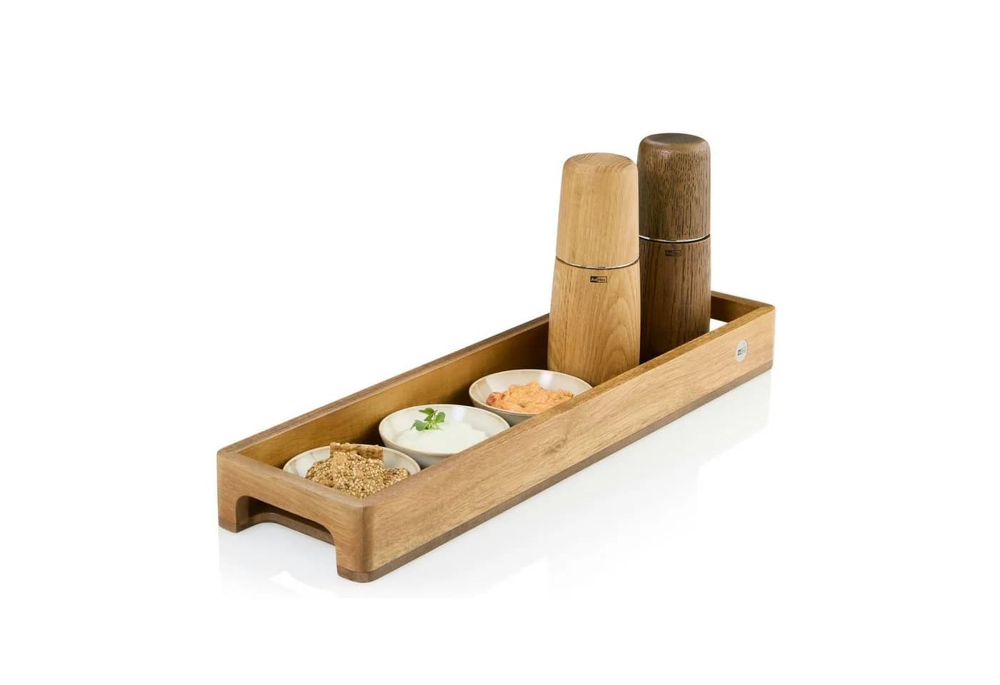 AdHoc Tablett SERVE SLIM Akazien- und Walnussholz Braun - Bild 2