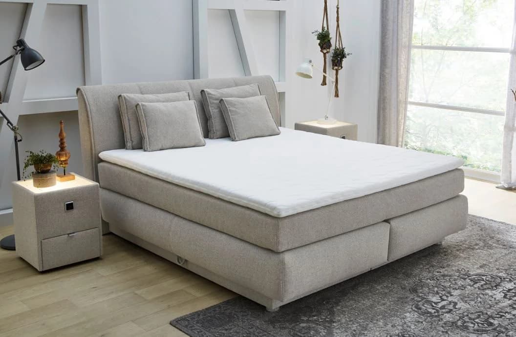 Jockenhöfer Gruppe Boxspringbett "Carla" mit Bettkasten Beige/Grau - Bild 2