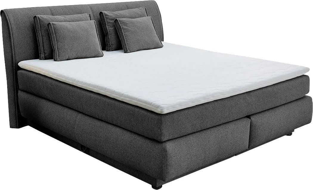 Jockenhöfer Gruppe Boxspringbett Carla mit Bettkasten Grau