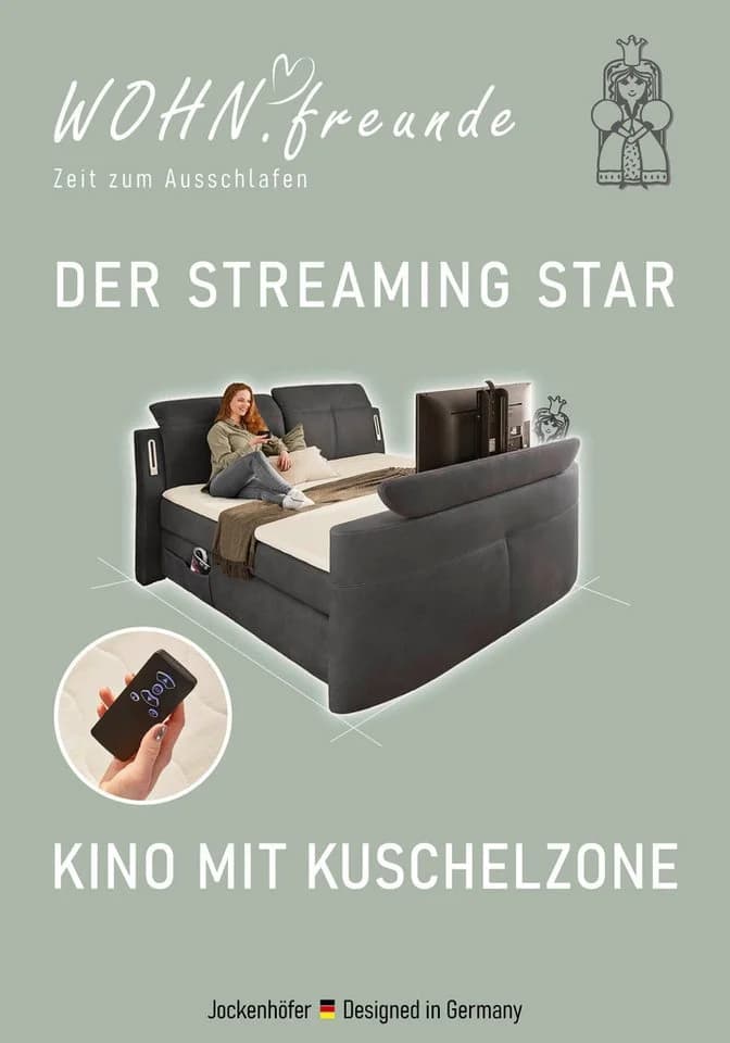 Jockenhöfer Movie Star Boxspringbett mit TV-Lift und LED-Beleuchtung - Bild 3