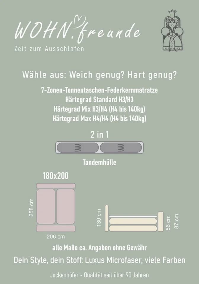 Jockenhöfer Movie Star Boxspringbett mit TV-Lift und LED-Beleuchtung - Bild 5