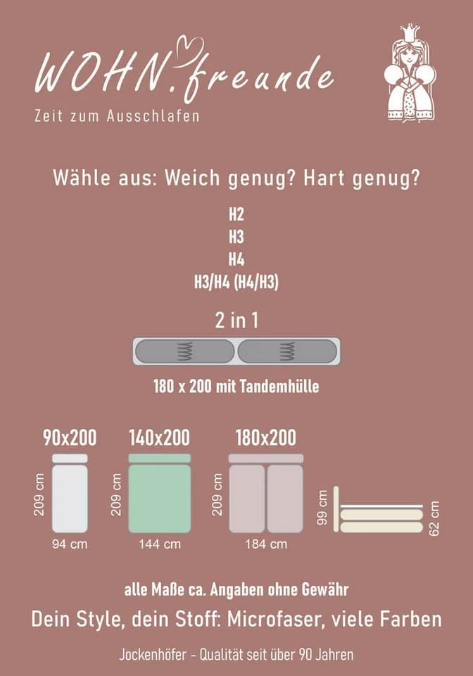 Jockenhöfer Gruppe Boxspringbett Elfie hellgrau mit Topper - Bild 5