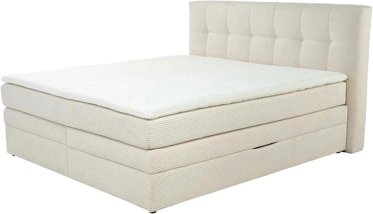 Jockenhöfer Gruppe Amy Boxspringbett Beige mit Bettkasten