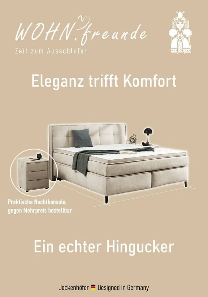 Jockenhöfer Boxspringbett Capello Grau 7-Zonen-TTFK-Matratze - Bild 3