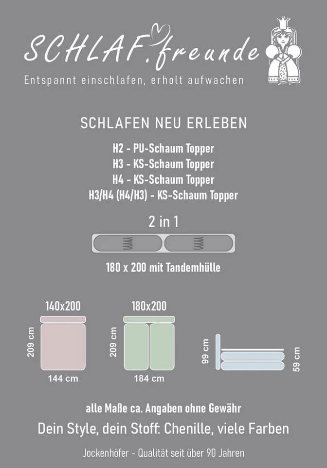 Boxspringbett Paulina Beige mit Topper und Kissen Jockenhöfer - Bild 5