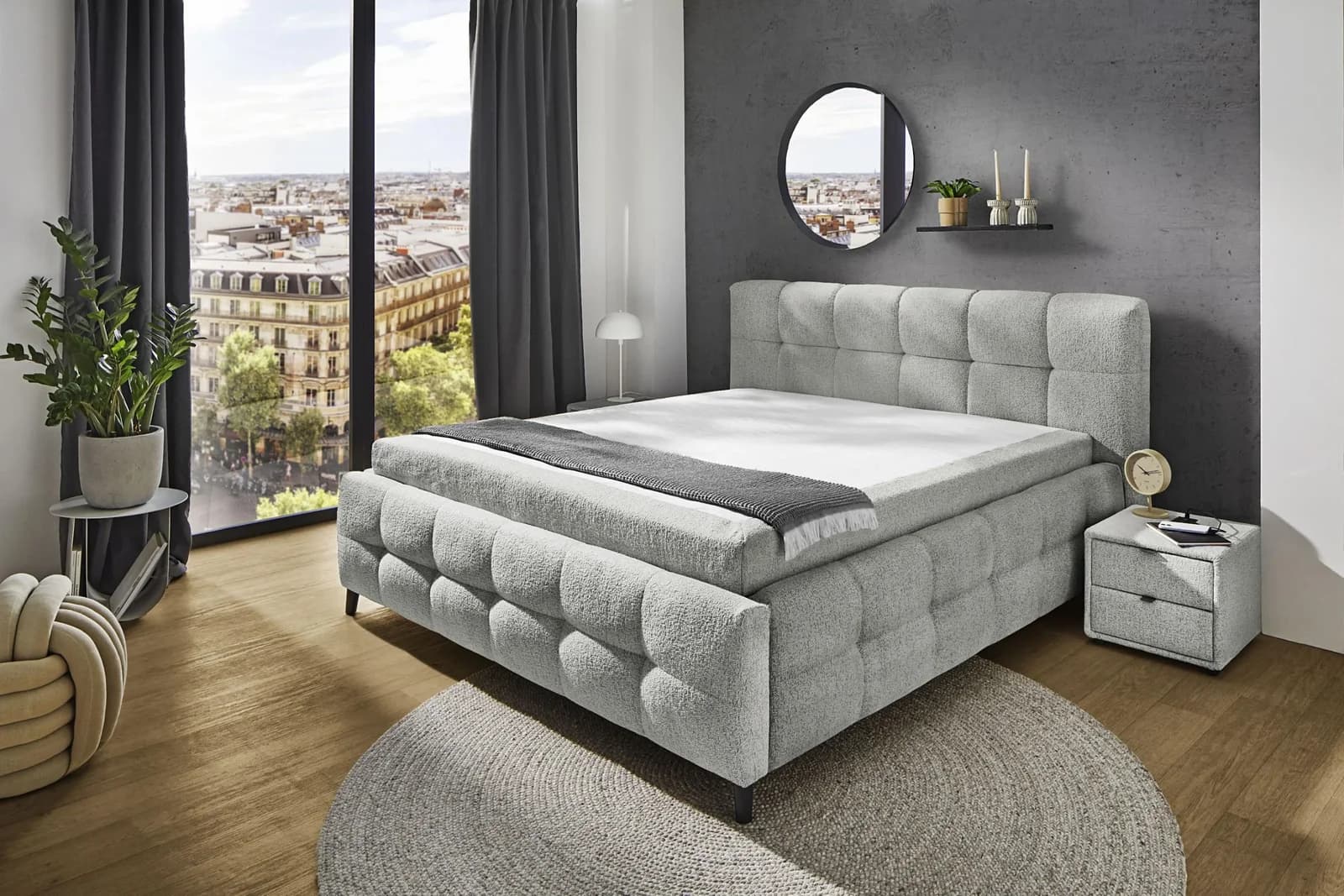 Polsterbett Harper JACA Grau