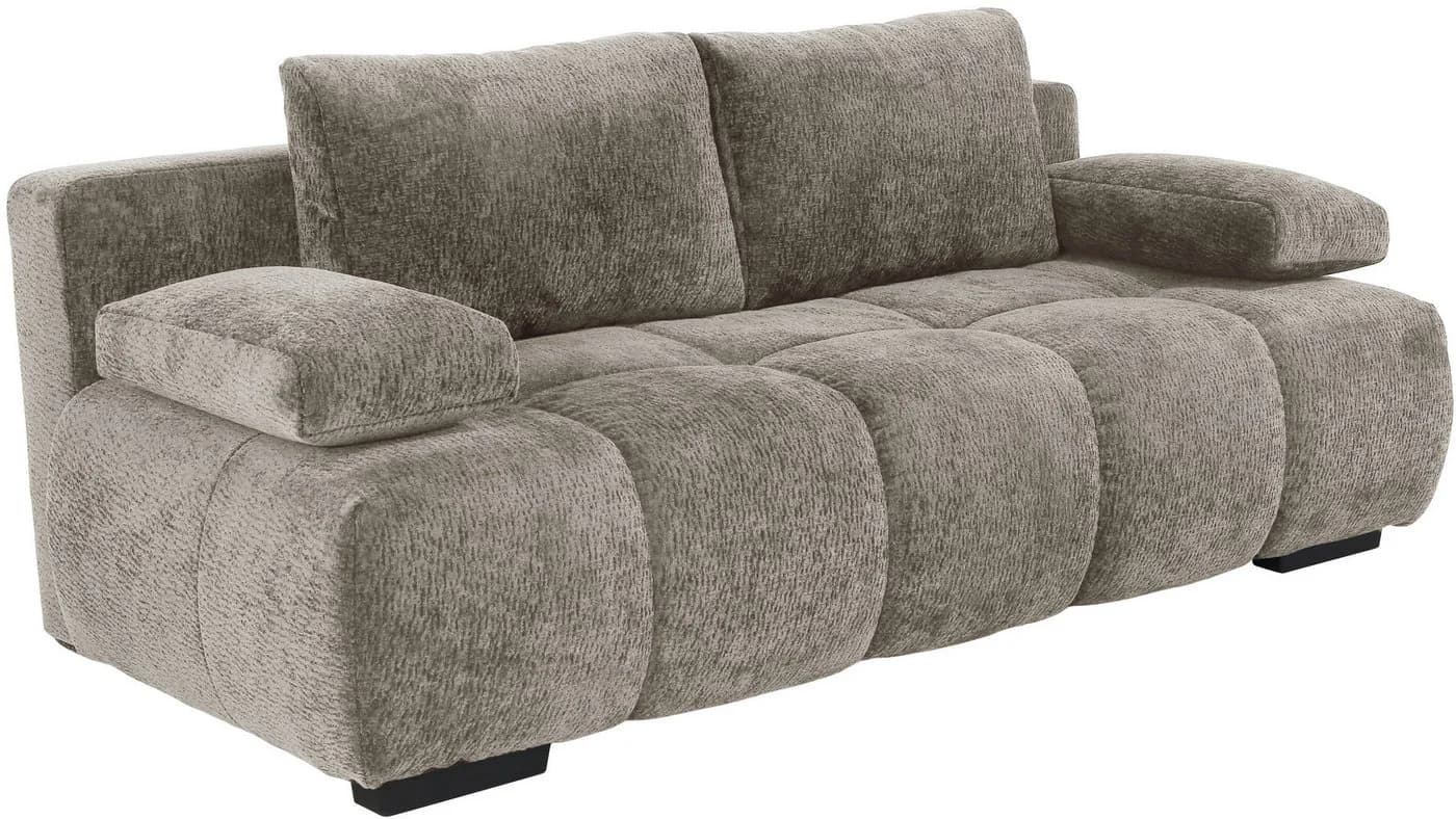 Trendiges Schlafsofa in Greige - Polyester - Bild 3