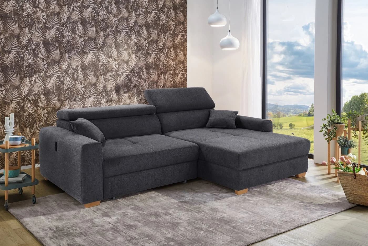 Jockenhöfer Ecksofa Slider L-Form Anthrazit mit elektr. Sitztiefenverstellung - Bild 2