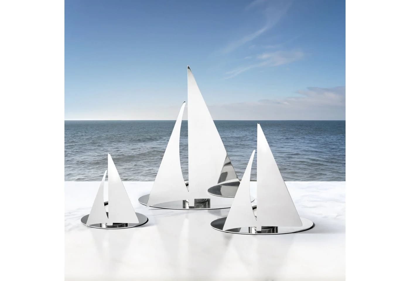 Philippi Design Teelichthalter Regatta M Silber