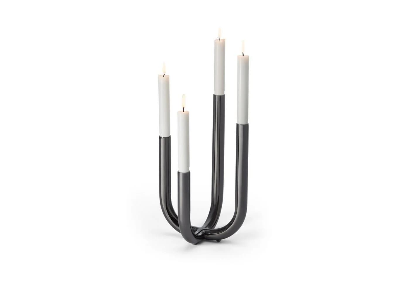 Philippi Design Kerzenhalter Festive Schwarz Vierarmig - Bild 2