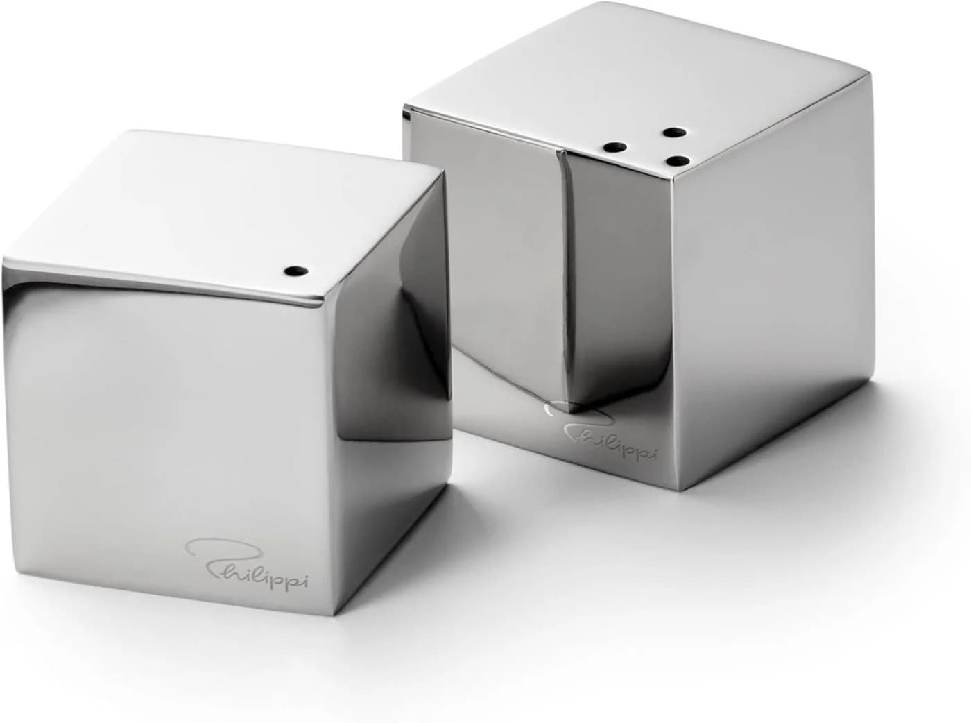 PHILIPPI CUBE Salz- und Pfefferstreuer-Set Edelstahl Würfelform - Bild 2