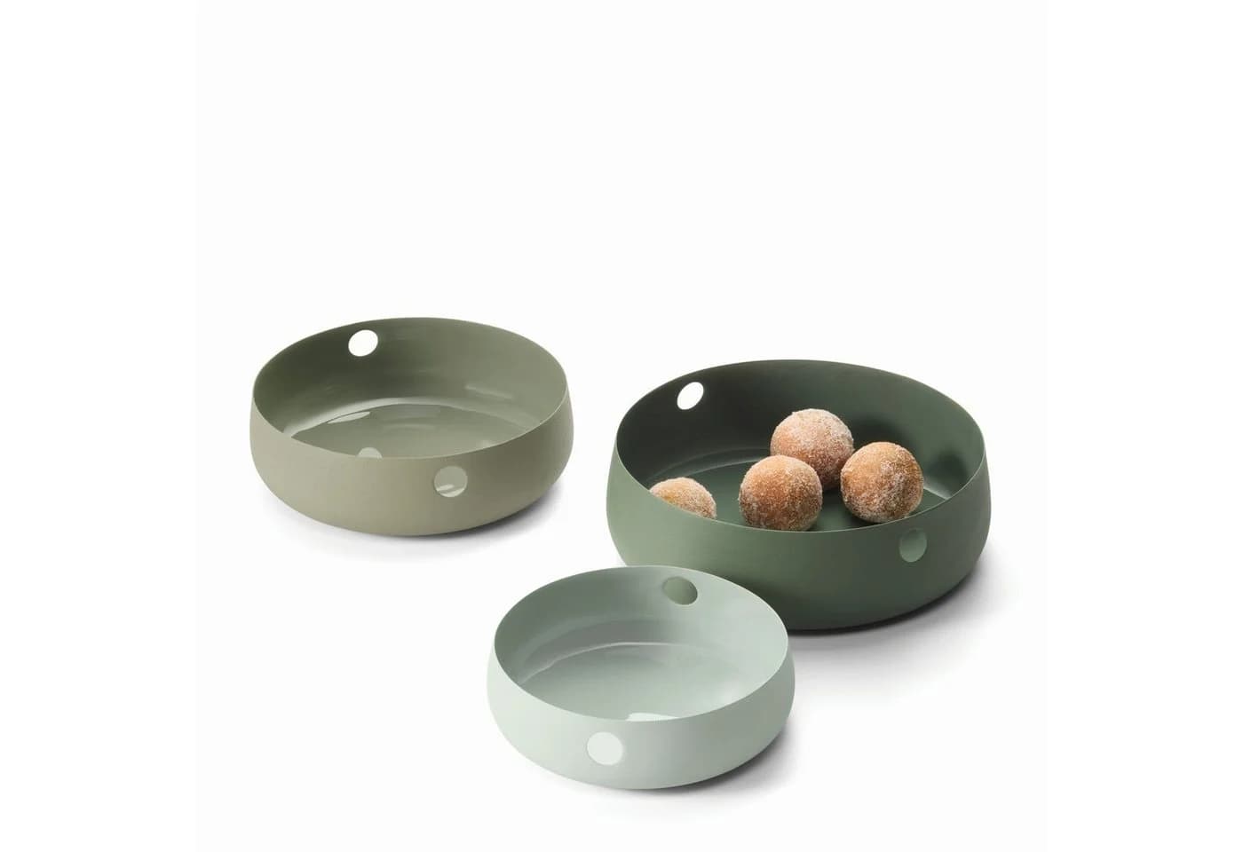 Philippi Design Schale Copenhagen Set 3-teilig Grün Stahl