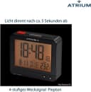 Atrium Funkwecker A760 Schwarz mit Schlummerfunktion und Temperaturanzeige Bild 5