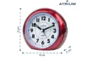 Atrium Quarzwecker A240 Rot Metallic Snooze Licht Bild 1