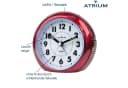 Atrium Quarzwecker A240 Rot Metallic Snooze Licht Bild 3