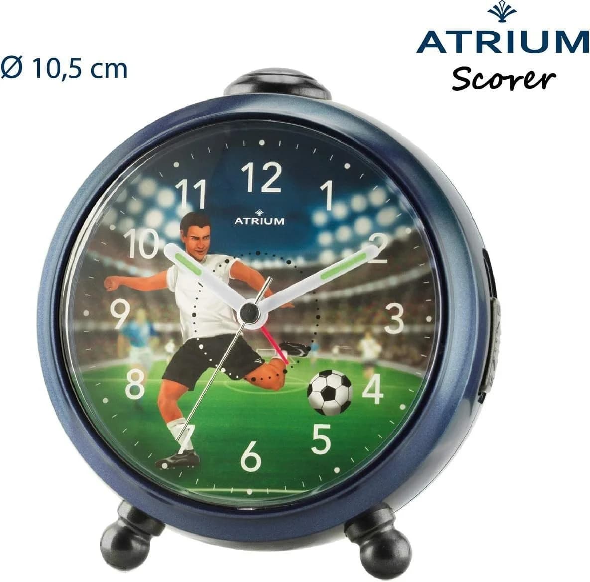 Atrium Quarzwecker A932-5 Kinderwecker Fußball Blau/Schwarz - Bild 3