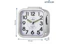 Atrium Quarzwecker A530-19 Silber Schleichende Sekunde Snooze Bild 1