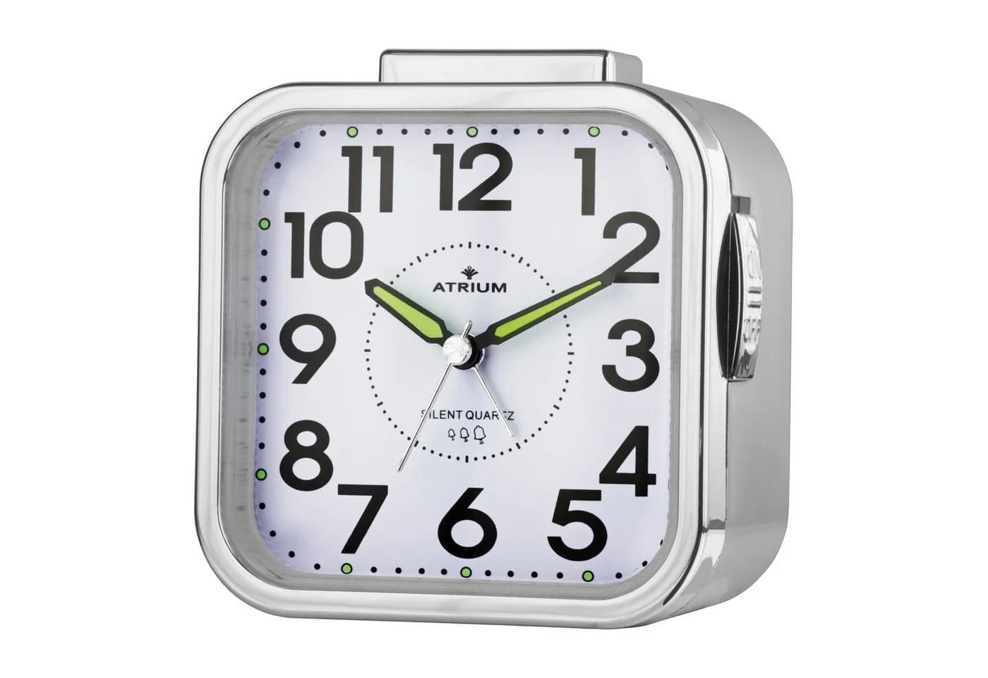 Atrium Quarzwecker A530-19 Silber Schleichende Sekunde Snooze - Bild 2